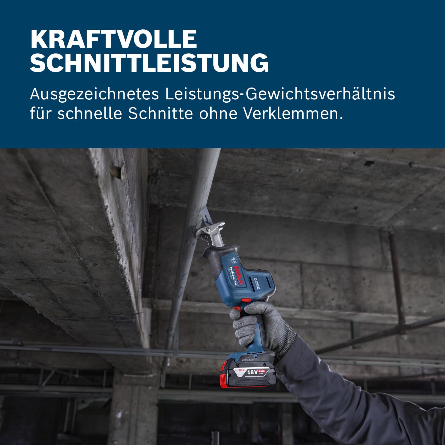 Bosch Professional 18V System Akku Säbelsäge GSA 18V-24 (inkl. S922EF, S2345X, Leiterhaken-Set, L-BOXX)