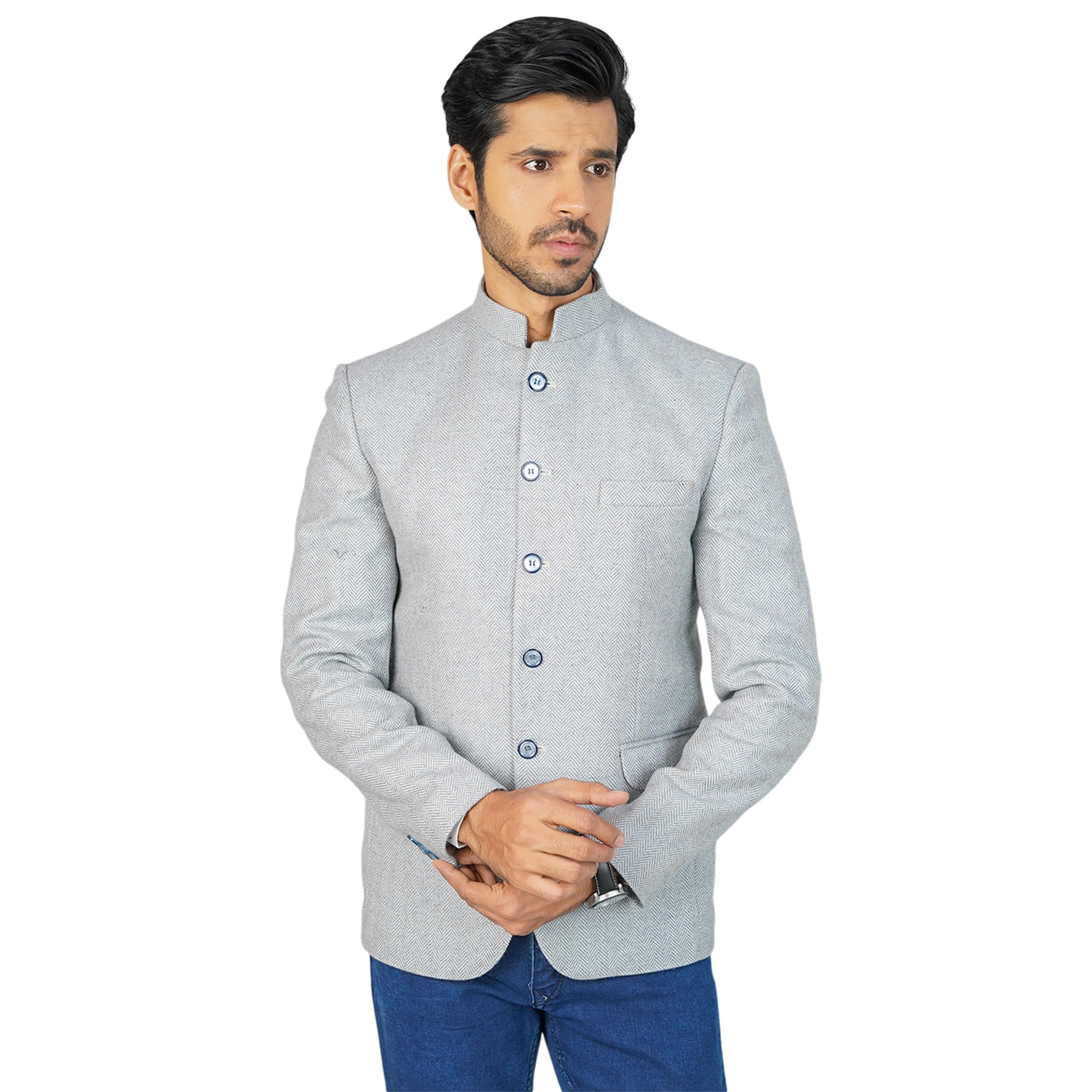 wintage Mens Tweedwool Green Bandhgala-picture-41