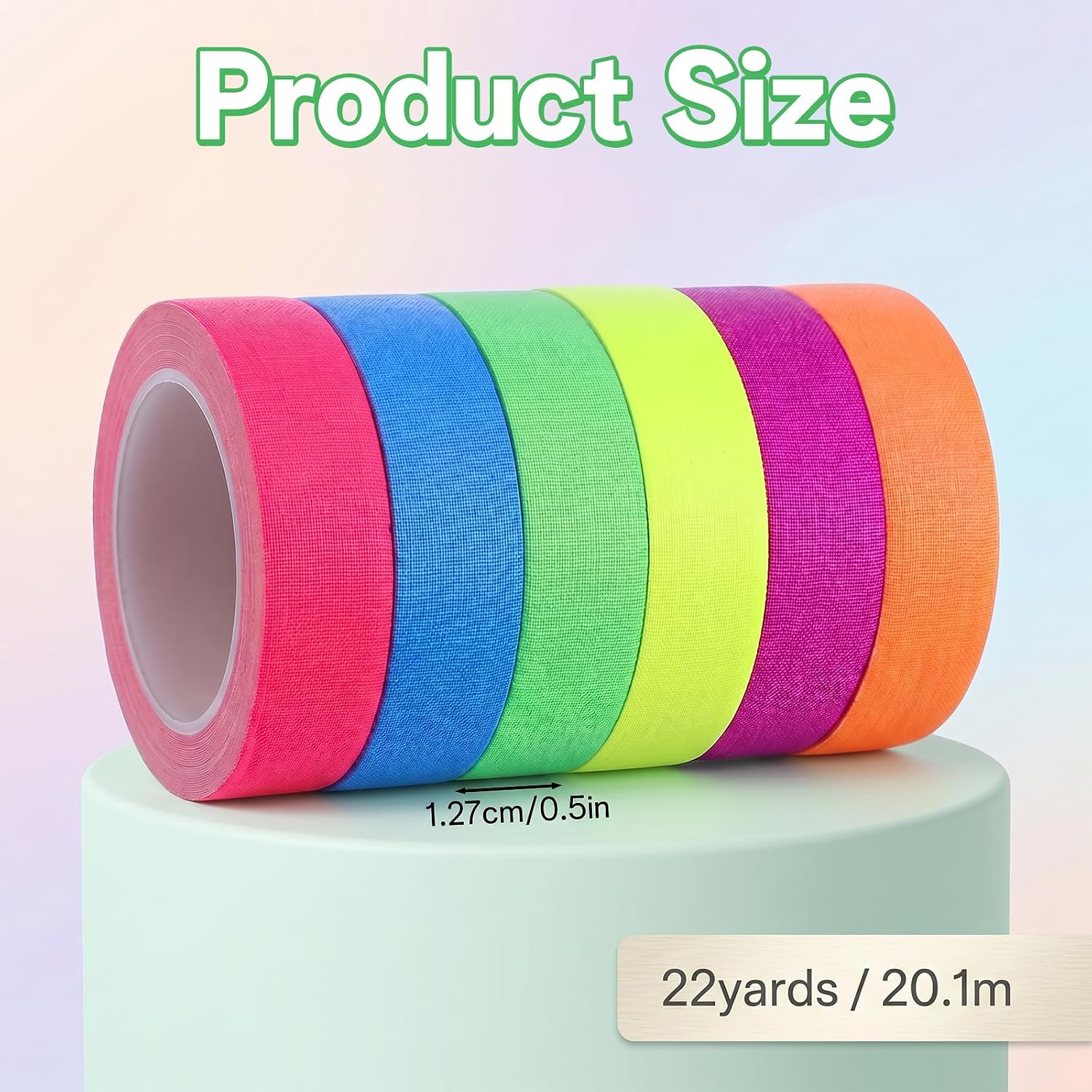 6 Pack Spike Tape Theater, 1/2 Inch x 22 Yards