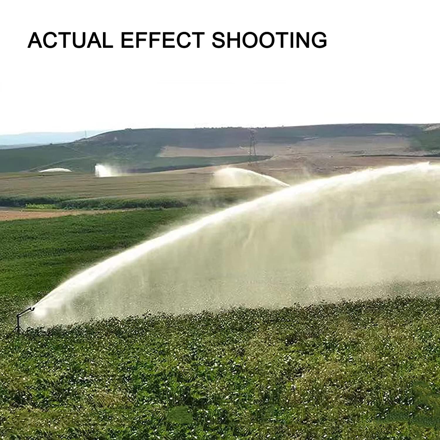 Farm Bewässerungssprinkler – 5,1 cm Impact Rasensprinkler, verstellbare Höhe 0°-48°, 360° Drehung für Garten & Obstgarten Bewässerung