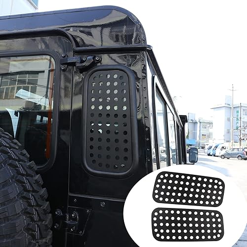 Cubierta protectora de aleación para ventana lateral de techo, cubierta para ventanas de puerta trasera para Land Rover Defender 90 110 2004-2018,
