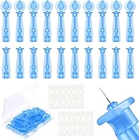 Jozaya 50 Pack Disposable Pimple Popper Needles & 72 Hydrocolloid Acne Patches - Sterile 0.3mm Needles for Whitehead Blackheads