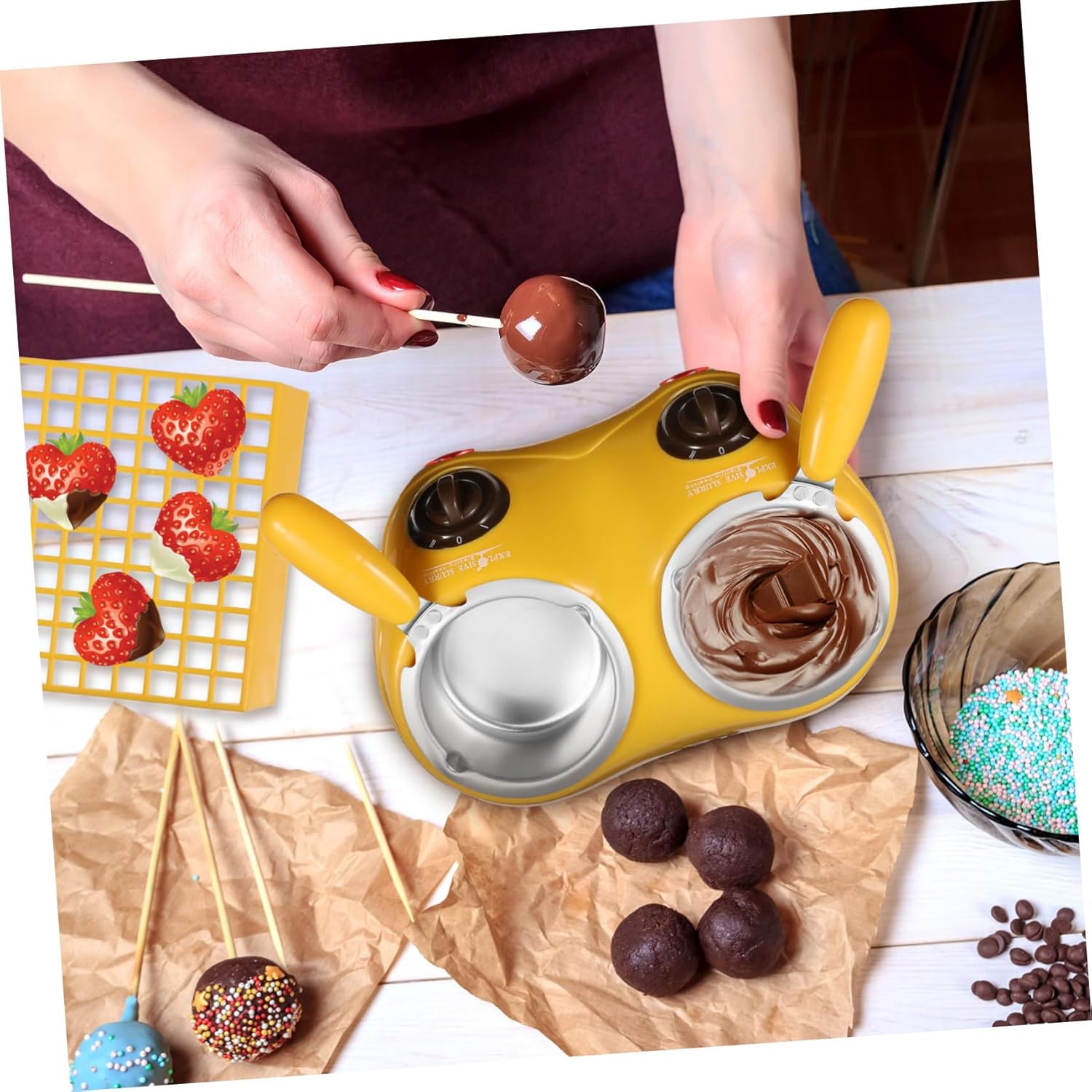 Chocolate Melting Machine Electric Versatile Diy Molds Accessories Quick Heat Safe to Use for Baking