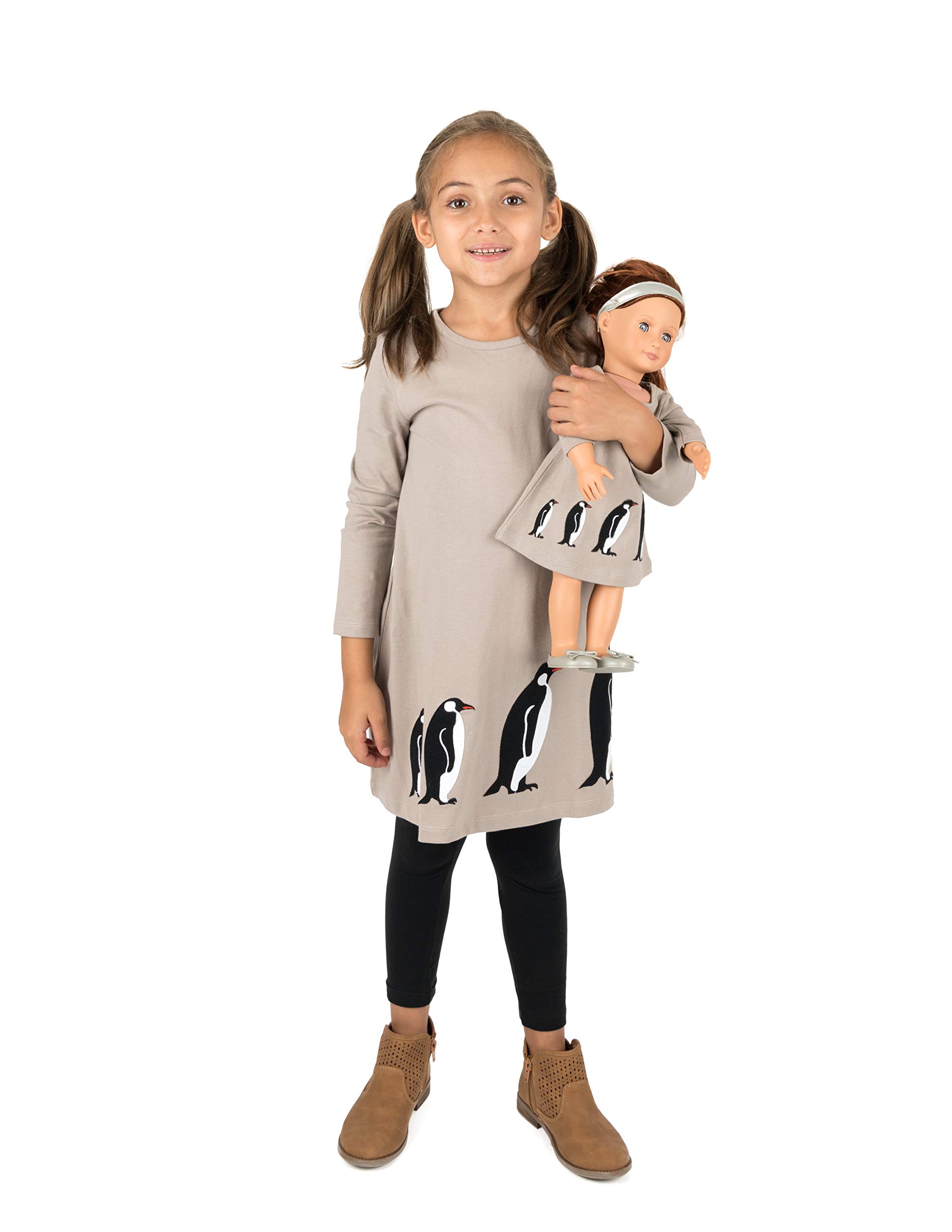 LeveretMatching Doll & Girls Dress 100% Cotton Variety of Styles (Size 2-14 Years)