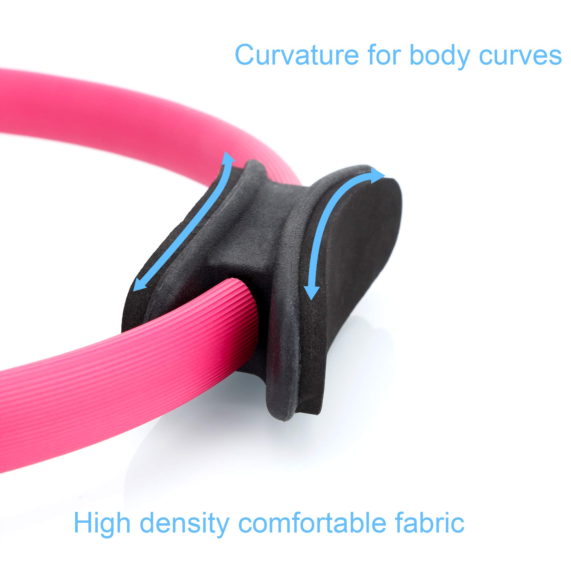 EmpireAthletics - Pilates-Ring mit Polstern und 35 cm Durchmesser für Pilates, Yoga, Ganzkörper-Training, Gymnastik UVM. - Core-Trainer Circle Kreis Magic-Circle in PINK
