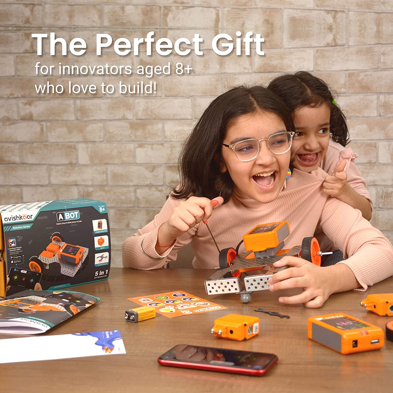 Buy Avishkaar ABot, 5 in1 DIY STEM Metal Robotics Kit, 50+ Parts