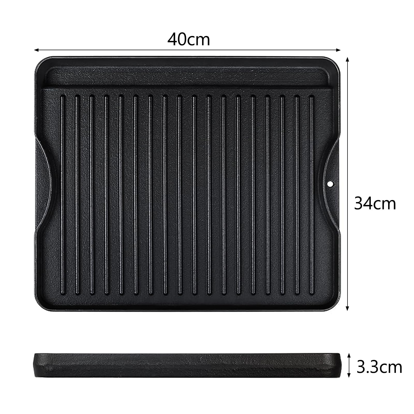 Denmay Plancha de hierro fundido de 34 x 40cm, doble cara, 1 paquete para todas las estufas de Camp Chef y todos los modelos de estufas de Camp Chef de tamaño estándar