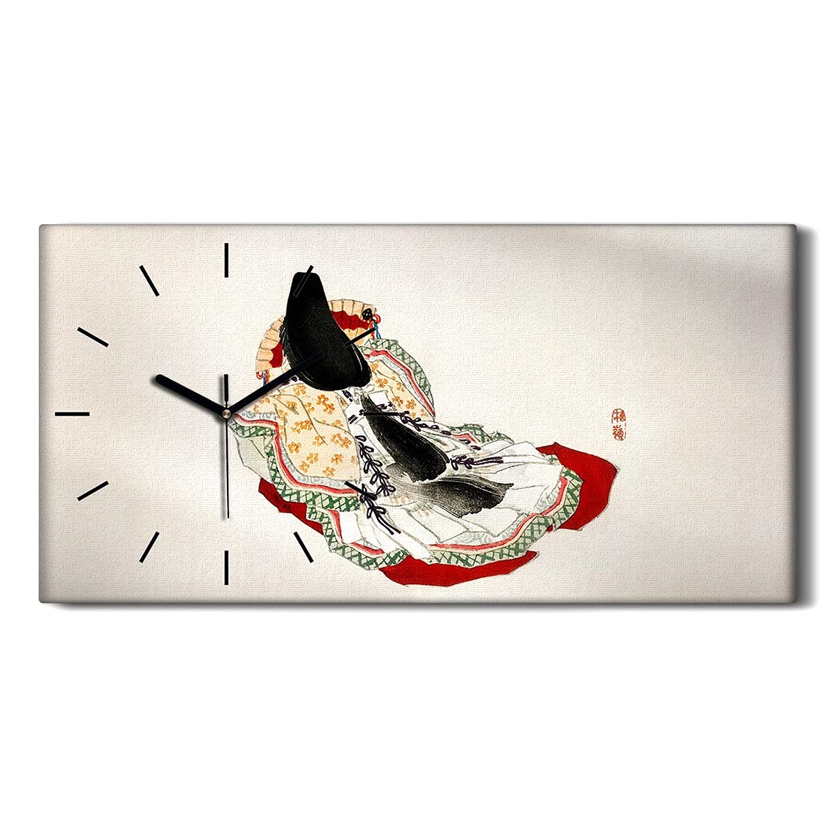 Horloge sur Toile Salon Decoration Murale Chambre Style Japonais