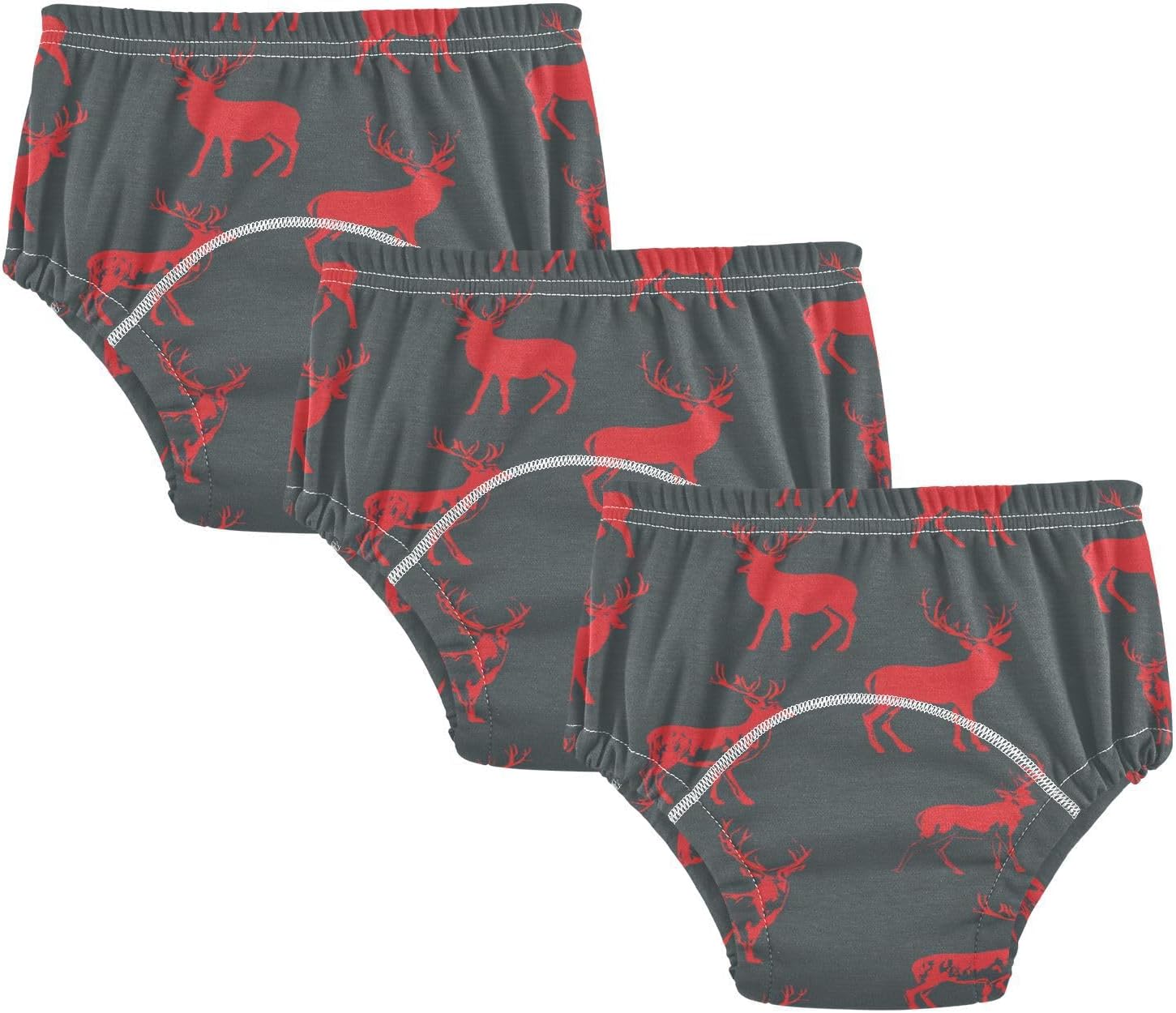 Little Boys Underwear Potty Training Pants Soft Cotton Naughty Seasons Elk Red Gray Bed Wetting Underpants Potty