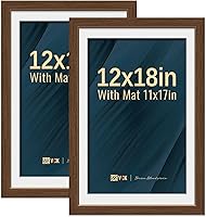 Vista 117 de VCK Paquete de 2 portarretratos de 8 x 10 pulgadas, roble natural, madera de alta gama con vidrio templado, para fotos de 5 x 7 pulgadas