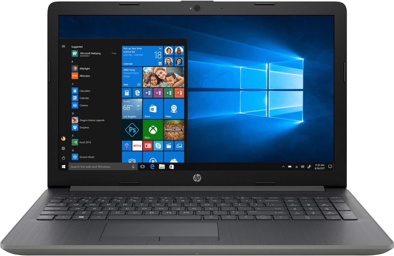 HP 15-da0400tu 15.6-inch Laptop (7th Gen Core i3-7020U/8GB/1TB/Windows 10, Home/Intel HD 620 Graphics), Smoke Gray