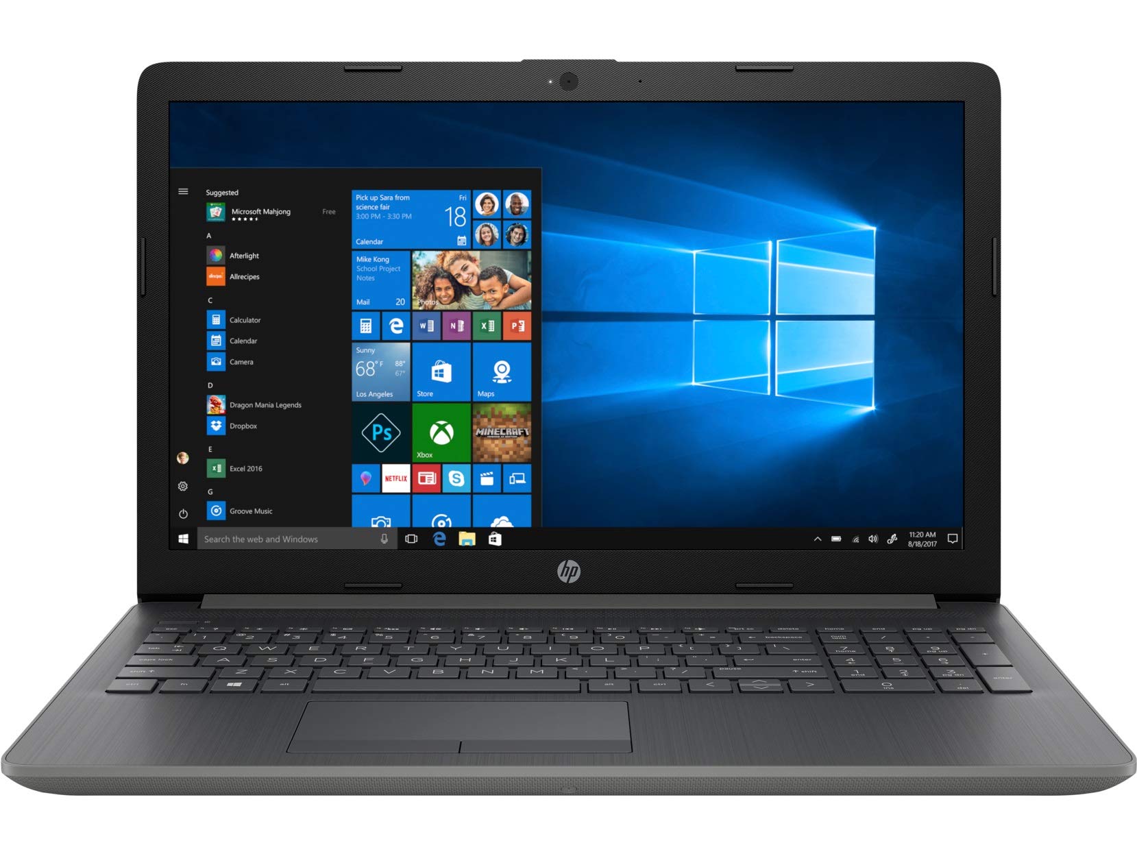 HP 15-da0400tu 15.6-inch Laptop (7th Gen Core i3-7020U/8GB/1TB/Windows 10, Home/Intel HD 620 Graphics), Smoke Gray