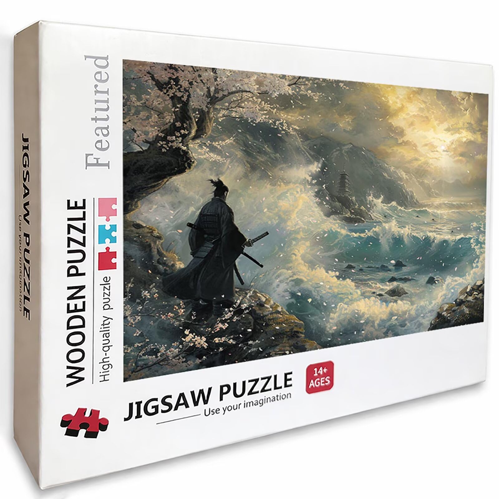 Puzzle 2000 elementów dla dorosłych, fale, drewniane puzzle, 99 x 70 cm, dla mężczyzn, kobiet, starszych seniorów, części ściśle do siebie pasują, dekompresja, dekoracja ścienna, prezenty dla