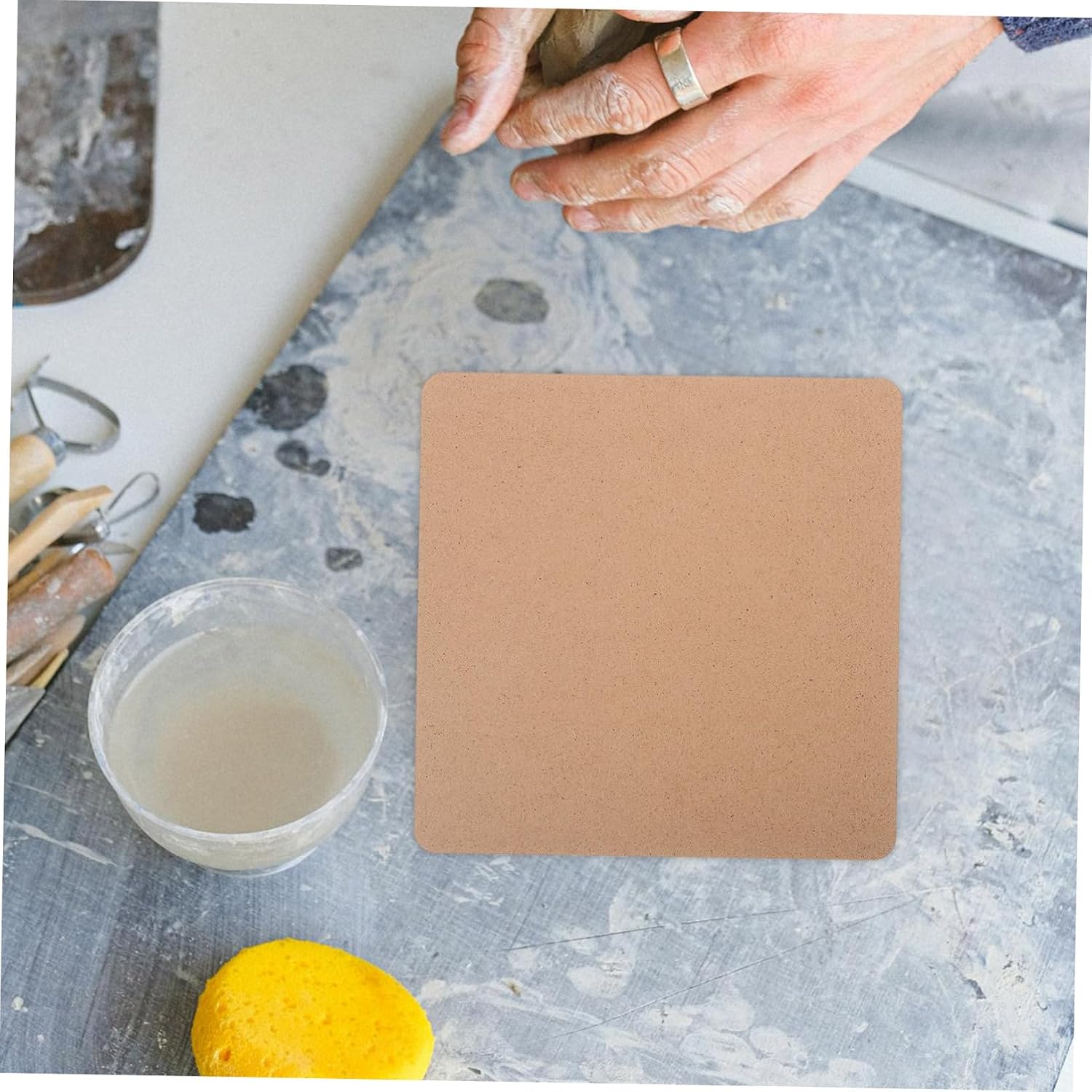 Veemoon 10pcs Clay Boards for Pottery Art Blank Craft for Projects Natural Wood Clay Making Board for Sculpting and Creative Expression