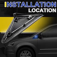 Vista 2 de A-Premium Panel de apliques de bandera para espejo de conductor compatible con Chrysler Town & Country 08-16 y Dodge Grand Caravan 08-20 y Ram C/V