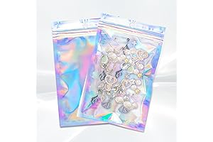 100 Pack Holographic Packaging Bags for Small Businesses