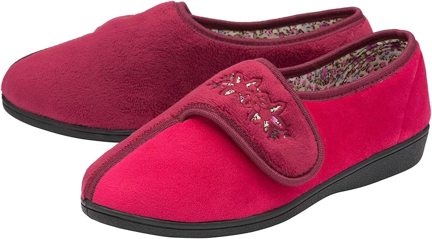 Dunlop Ladies Womens Slippers Slip On Hook & Loop Adjustable Fastening Memory Foam Size 3-8 3 71v0SksvPQL. AC SL1500