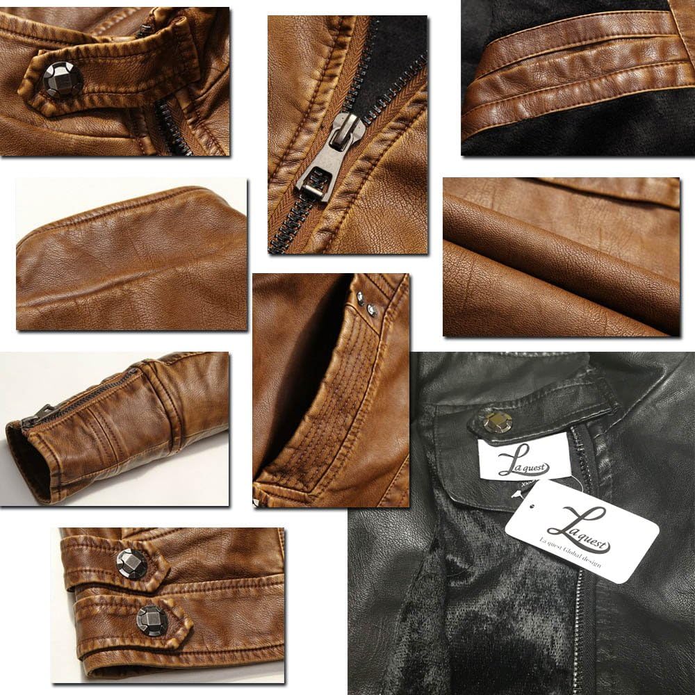 Laquest] （ラクエスト） ライダースジャケット 皮ジャン 本革調 i