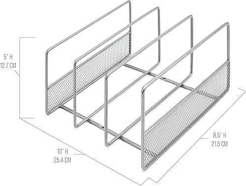 Miniatura 6 de Seville Classics Estanterías de alambre de acero de 3 niveles, cromo