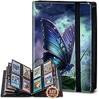 Vista 64 de Rossy Carpeta para tarjetas coleccionables, 9 bolsillos, impermeable, con 360 bolsillos laterales de carga para tarjetas deportivas y de fútbol