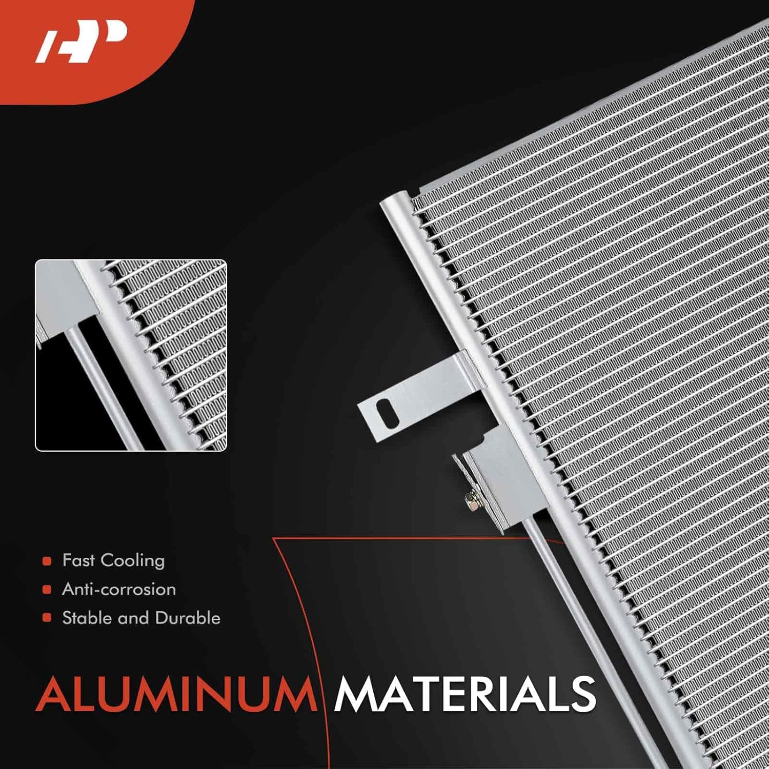 A-Premium Air Conditioning A/C Condenser Compatible with Jeep WS Series Grand Wagoneer 2022-2023 6.4L, Wagoneer 2022 5.7L