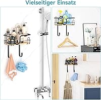 Vista 8 de Soporte para tabla de planchar para montaje en pared, colgador de tabla de planchar sobre la puerta con cesta de almacenamiento, soporte de hierro