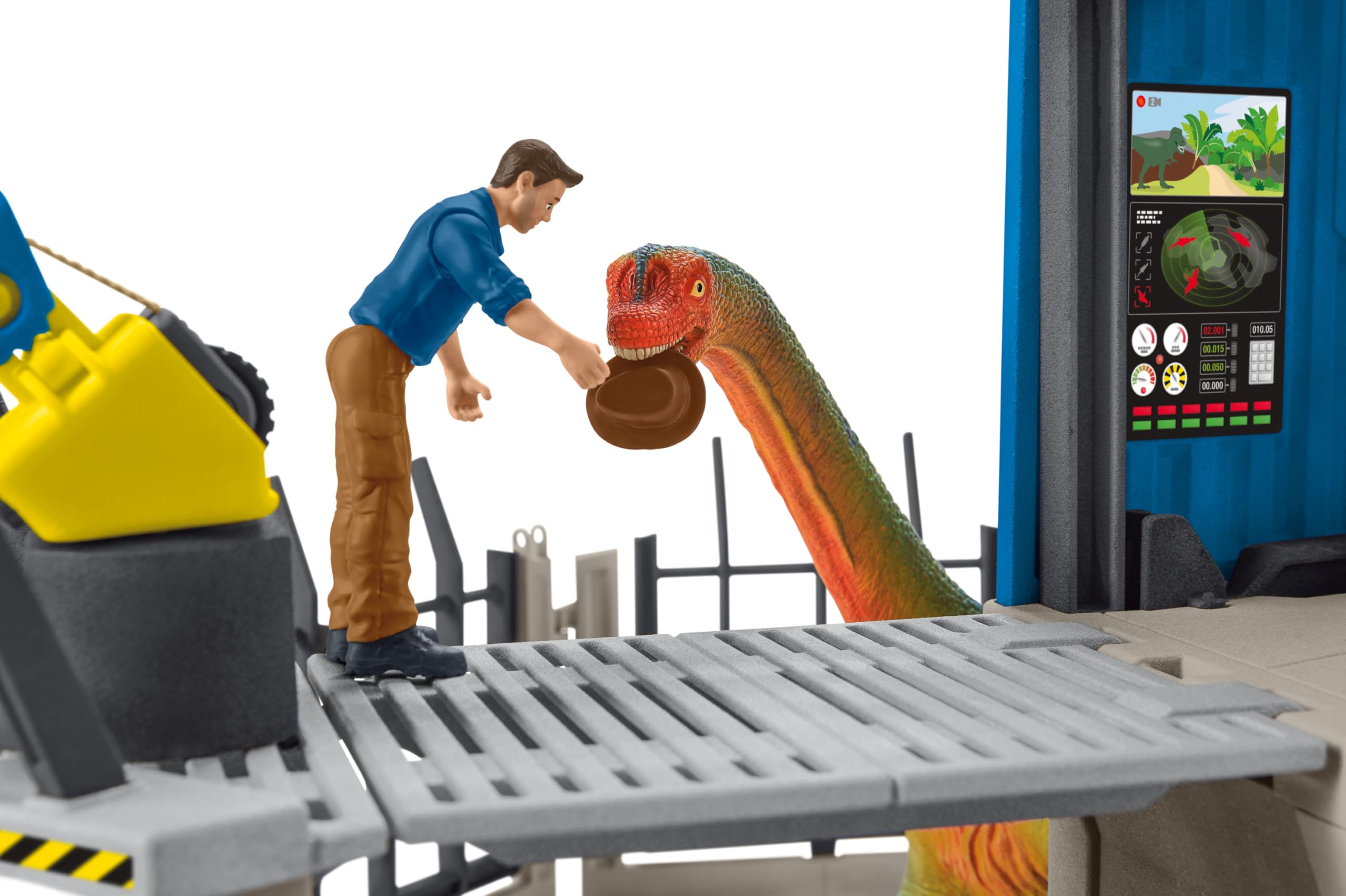 Schleich Dinosaurs | Große Dino-Forschungsstation 41462 | Spielset mit 2 Dino Figuren, Forscher Maxx und Zubehör | tolles Geschenk für Kinder | Dinosaurier Spielzeug ab 4 Jahren | Set aus 72 Teilen
