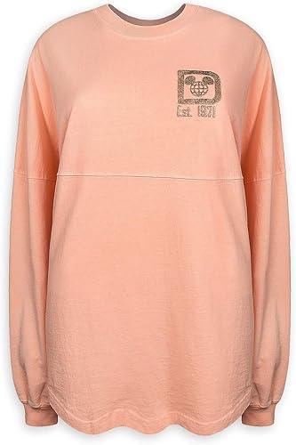 Disney Parks Womens Long Sleeve Spirit Jersey (Rose Gold, XL)