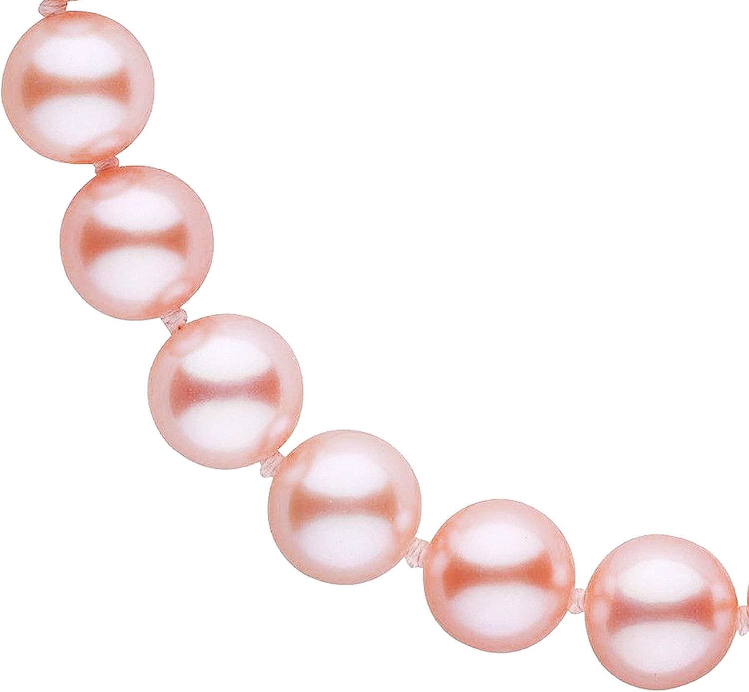 .925 Sterling Silver AAAA Pink Freshwater Cultured Pearl Silk-Knotted Strand Bracelet with Fishhook Clasp - Choice of Pearl Size & Bracelet Length - Image 5