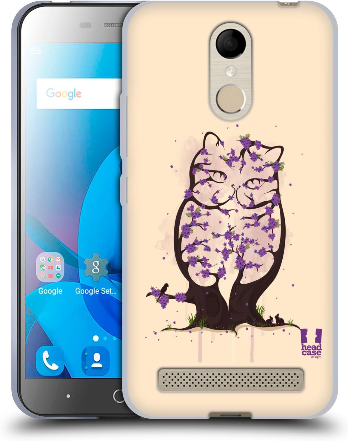 Head Case DesignsJacaranda Cat Wildlife In Bloom Soft Gel Case Compatible With ZTE Blade A602