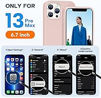 Vista 1327 de Miracase Funda diseñada para iPhone 13 Pro Max con protector de pantalla, [forro de microfibra suave antiarañazos], funda protectora de silicona