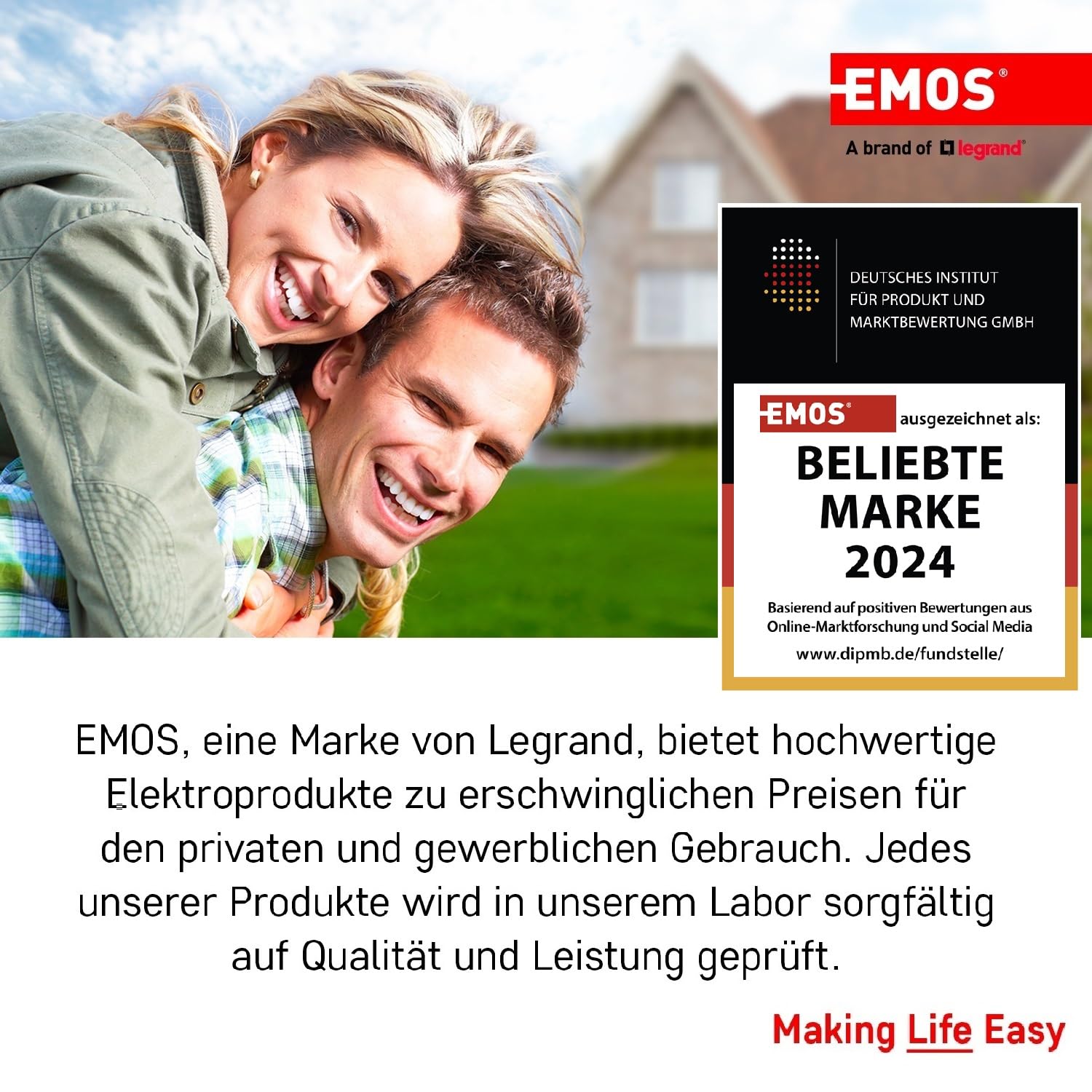 EMOS Żarówka LED Edison Candle, zamiennik żarówki 3,8 W do żarówki 60 W, klasa A, oprawa E14, jasność 806 lm, neutralna biel 4000 K, długa żywotność 50 000 h, CRI min. 80, kąt świecenia 360°