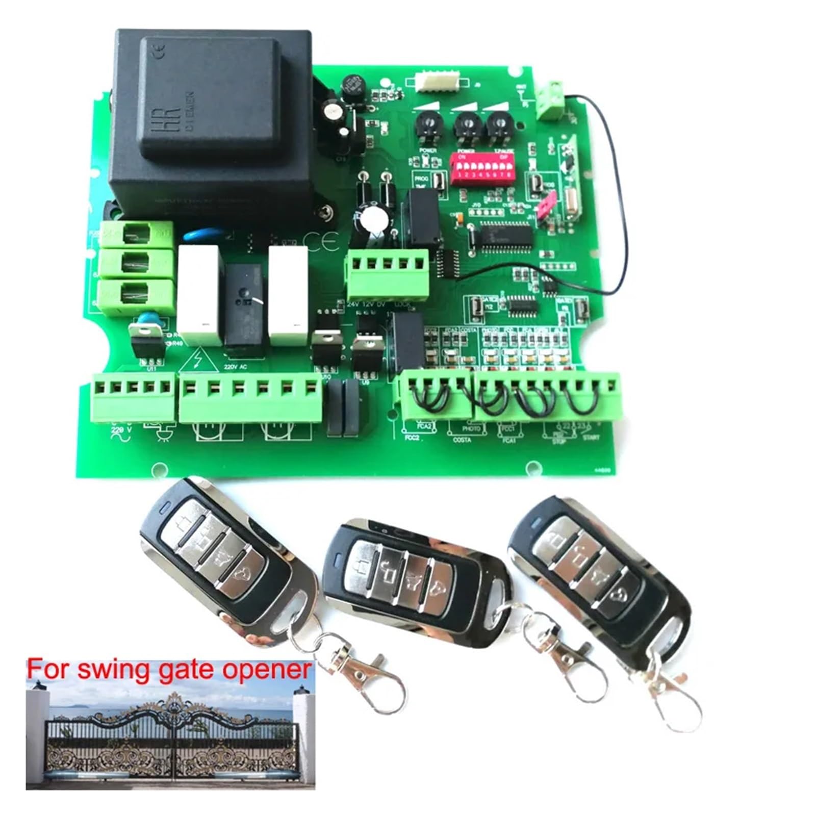 Circuito stampato da 110 V o 220 V for il pannello di controllo automatico dell'apricancello battente a doppio braccio Smart Control Center(1)