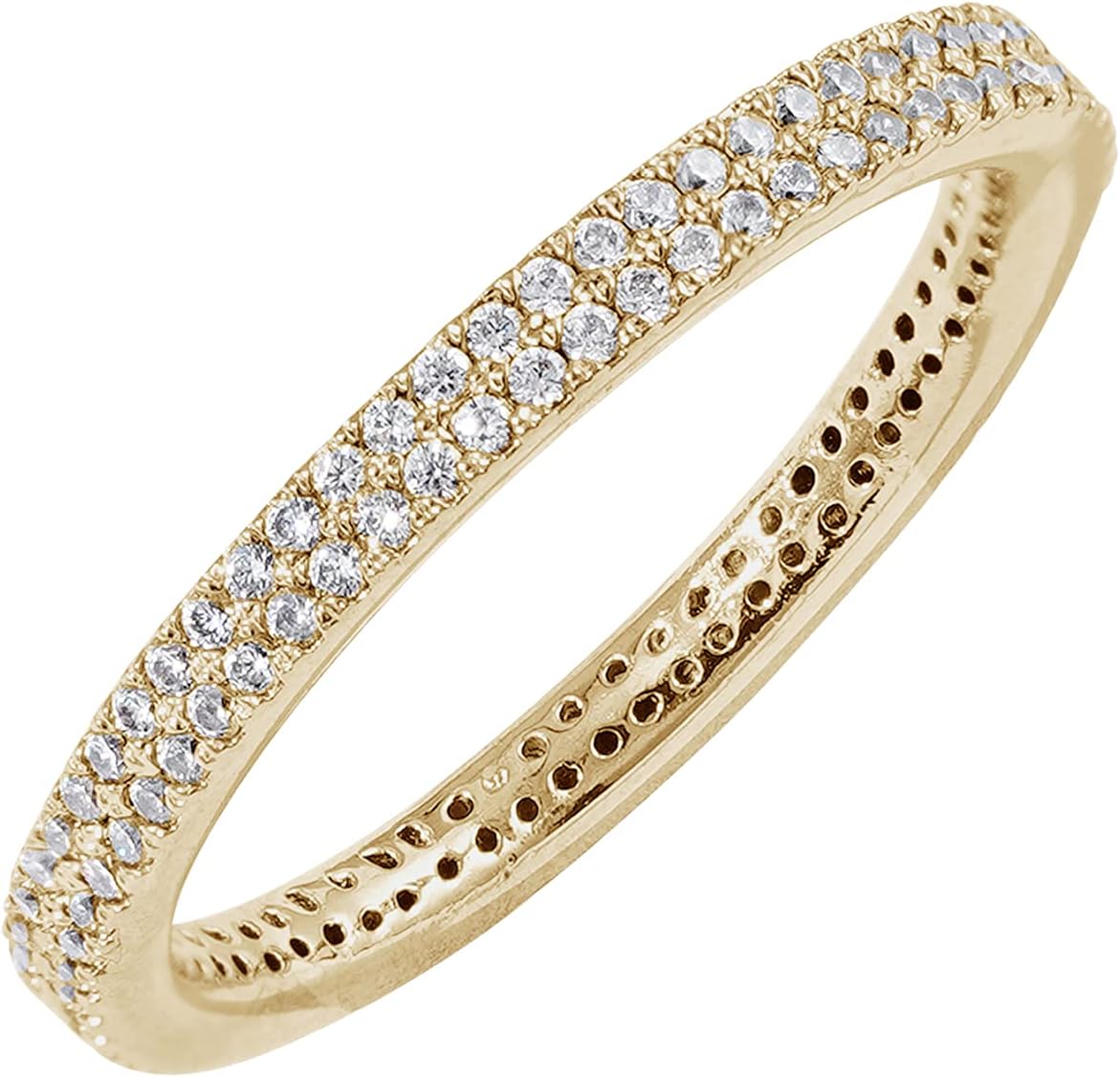 Amazon Essentials 14K Gold or Rhodium Plated Double...
