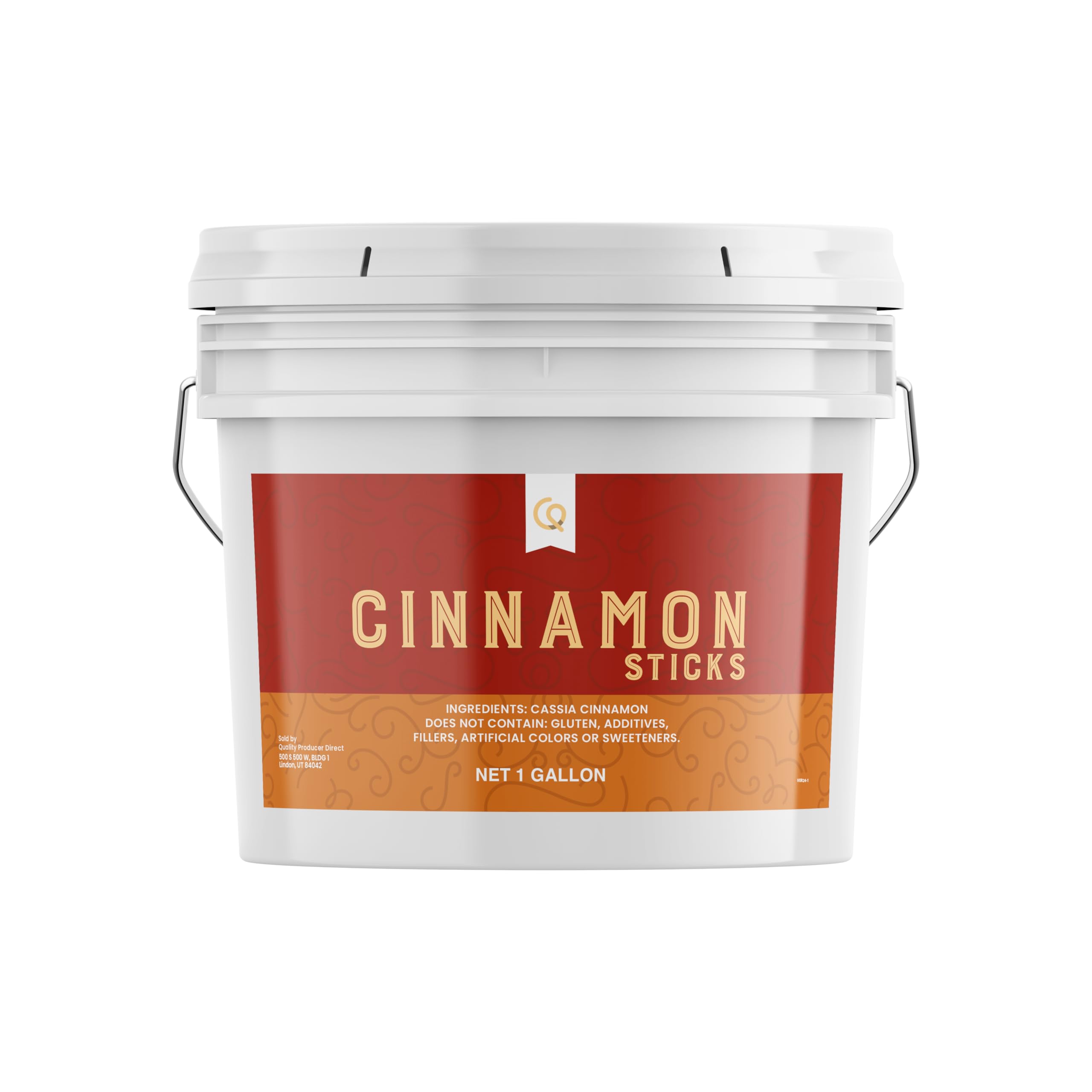 Quality Producer Direct Cinnamon Sticks, 1 Gallon, 3” Length, Gluten-Free, Preservative-Free, BPA-Free Reusable Bucket