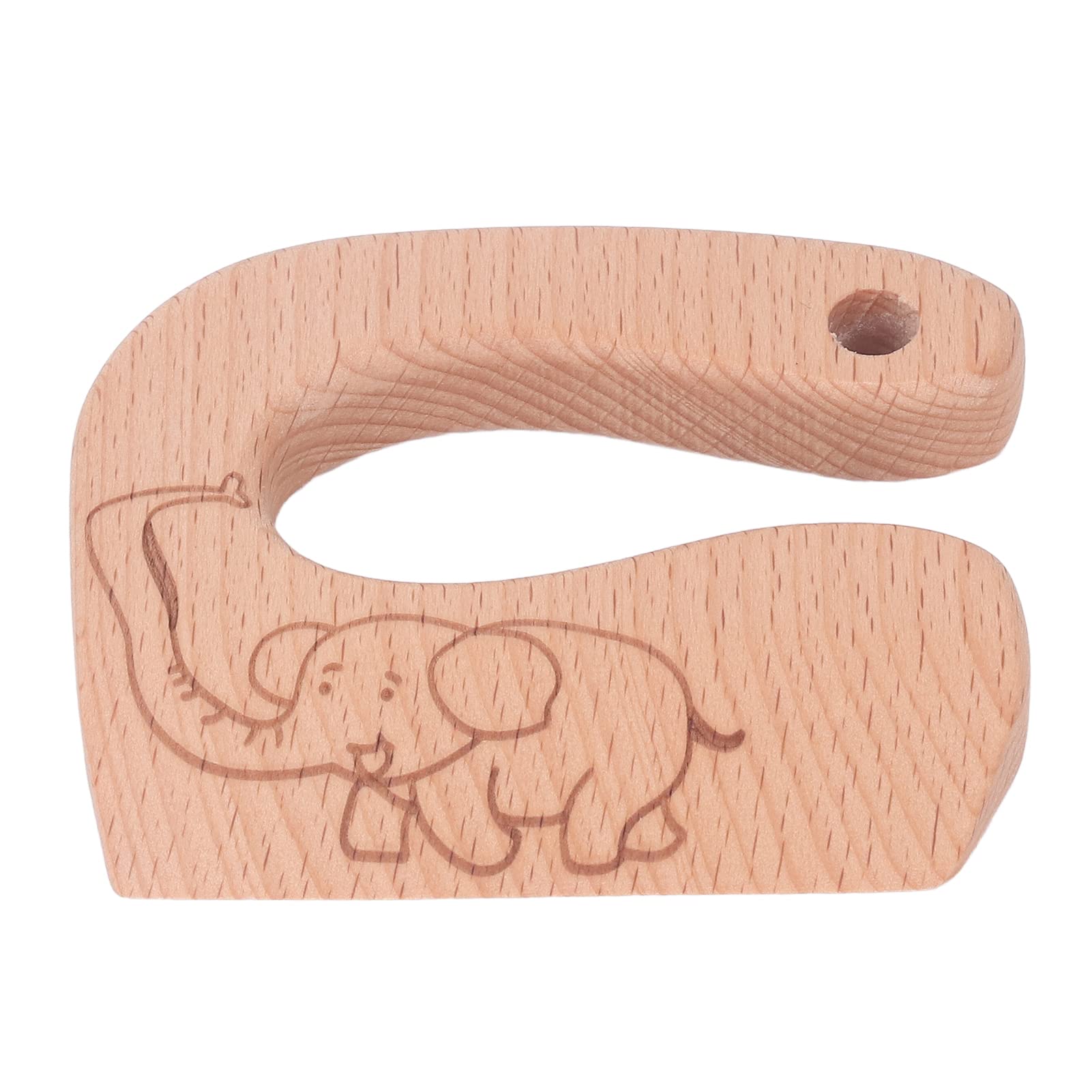 Qcwwy Tritatutto da cucina per bambini, coltello in legno per bambini, design ergonomico ecologico, motivo animale, dimensioni compatte per 2-8 anni, educazione precoce