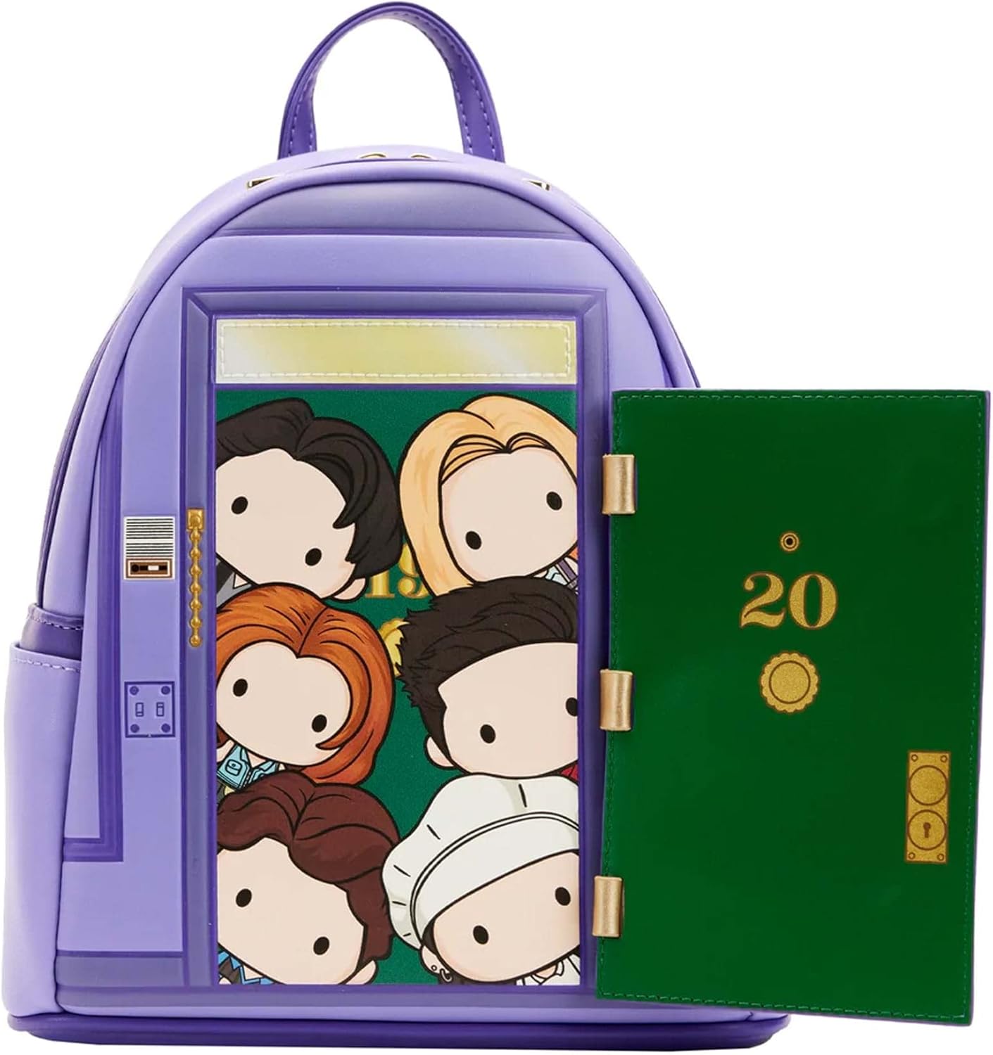 Loungefly Friends TV Series Front Door Chibi Art Womens Double Strap Shoulder Bag Purse - Image 5