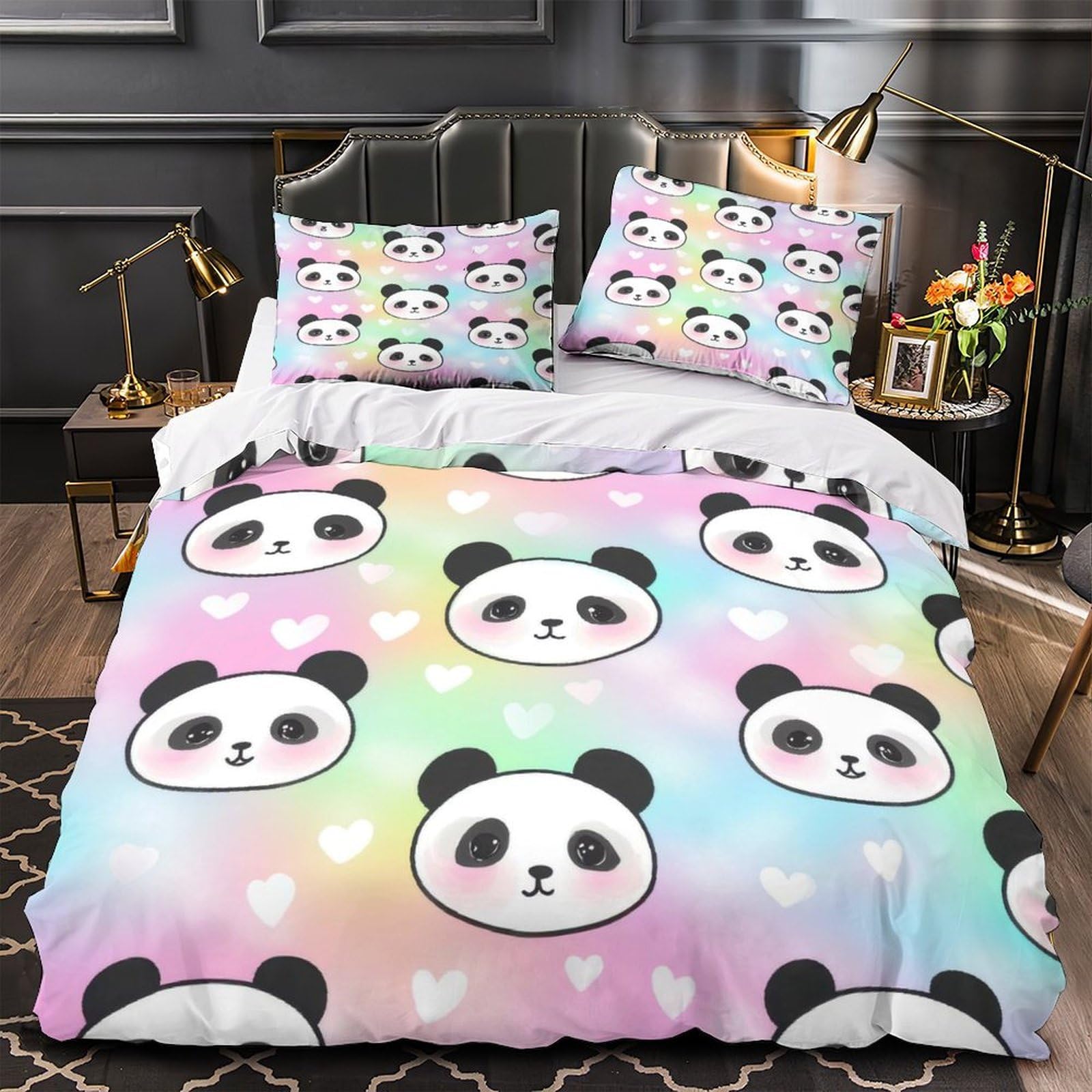 Housse de couette chouette en vol ultra douce anti-transpiration fermeture éclair king
