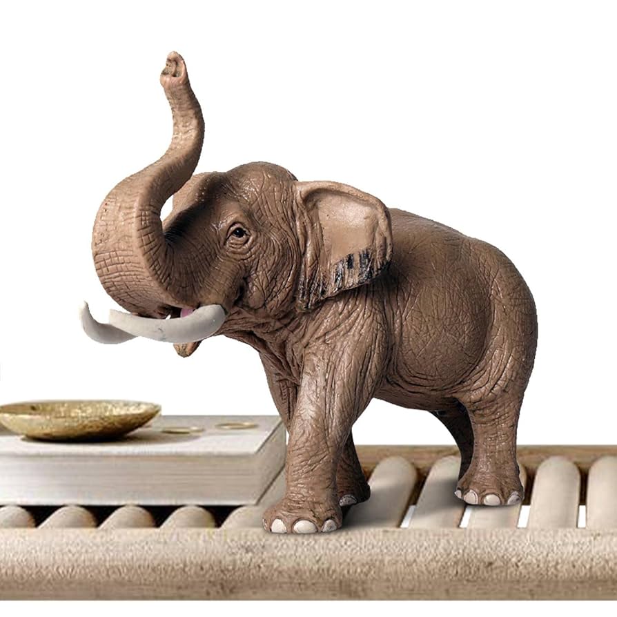 木製象の置物 ブラウン 約30cm Amazon.co.jp: アフリカ象の置物 | シミュレートされた現実的な
