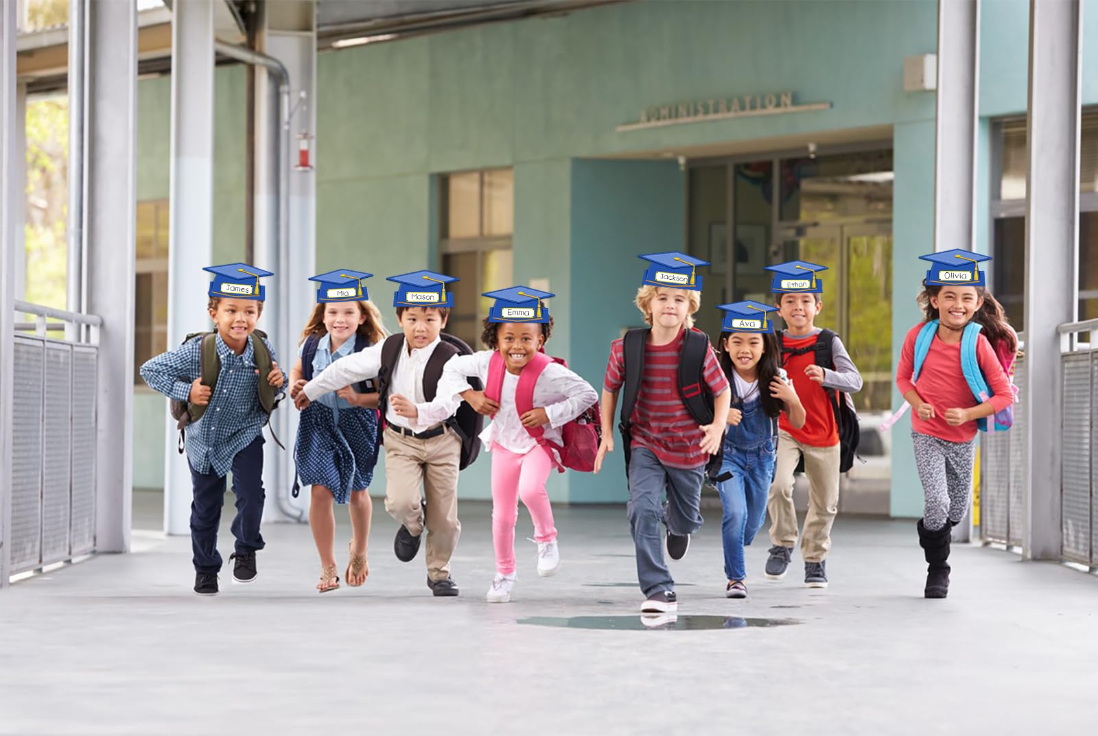 WhatSign 24 gorros de graduación preescolar para niños, corona de papel para jardín de infantes