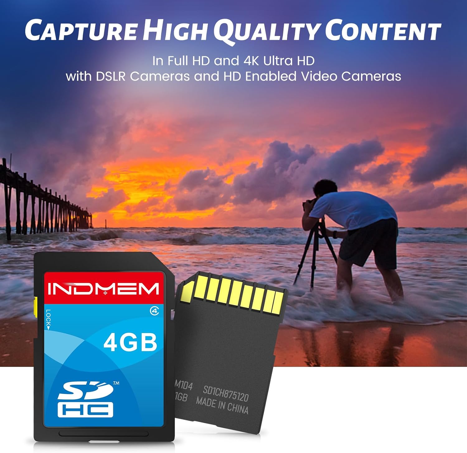 SD Card 4GB 3 Pack, Class 4 Flash SDHC Memory Cards MLC Stanard Secure Digital Cards Camera Cards