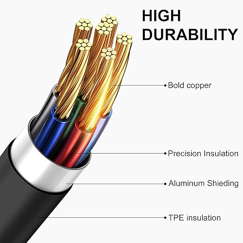 Miniatura 7 de Cable para CarPlay de iPhone en el automóvil, cable de carga para automóvil, cable USB A a Lightning de carga rápida y transferencia de datos para