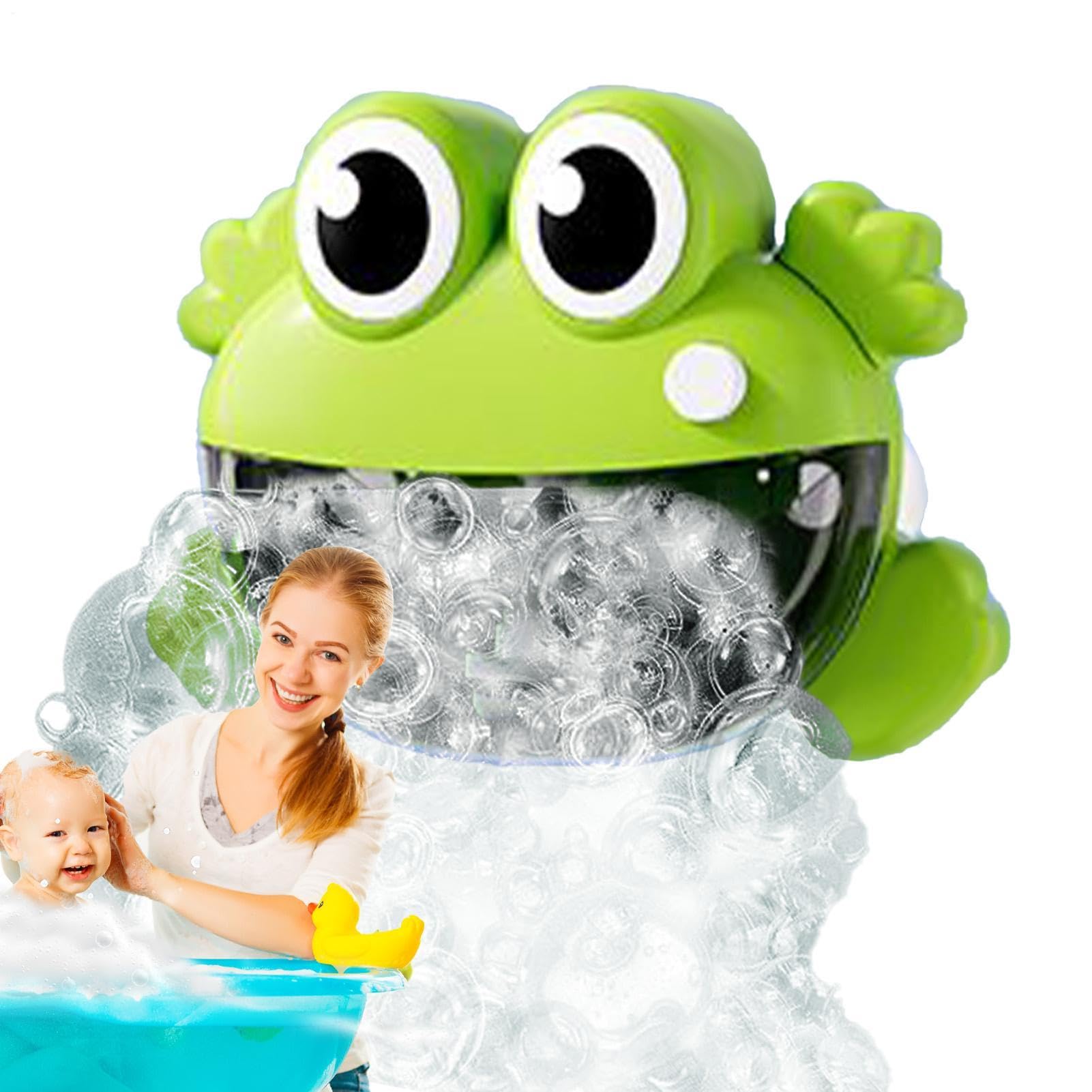 Bubble Machine Bath - ABS Automatic Maker with Frog Crocodile Design | Cute Toy | Foam Bubble Generator | Play Entertainment Device for Kids Bathroom — view 7