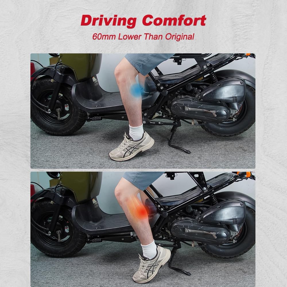 xitomer 2.3" 60mm Lowering Seat Frame Fit for Ruckus NPS50 2003-2024 Zoomer Motorcycle Lowering Seat Frame Replacement Lowering Kits