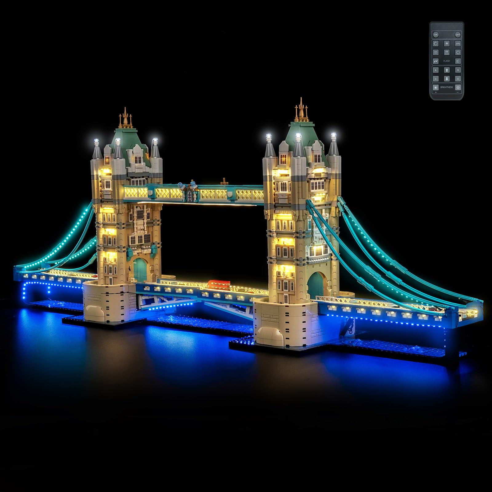 Remote Control LED Light Kit compatible with Lego 21067 Tower Bridge