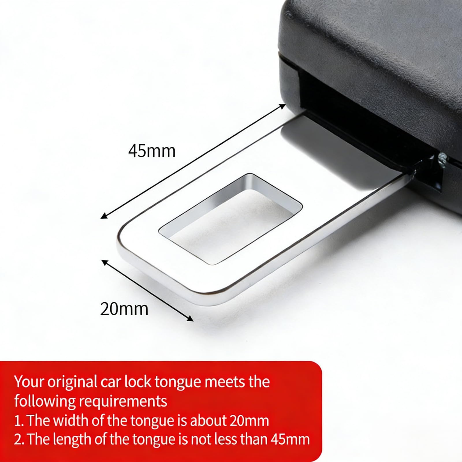 Car seat Belt Extender, seat Belt Shoulder Guard, Padded Extension Buckle, Plug Buckle, seat Belt Clip, auto Parts (2 Pack) — view 3