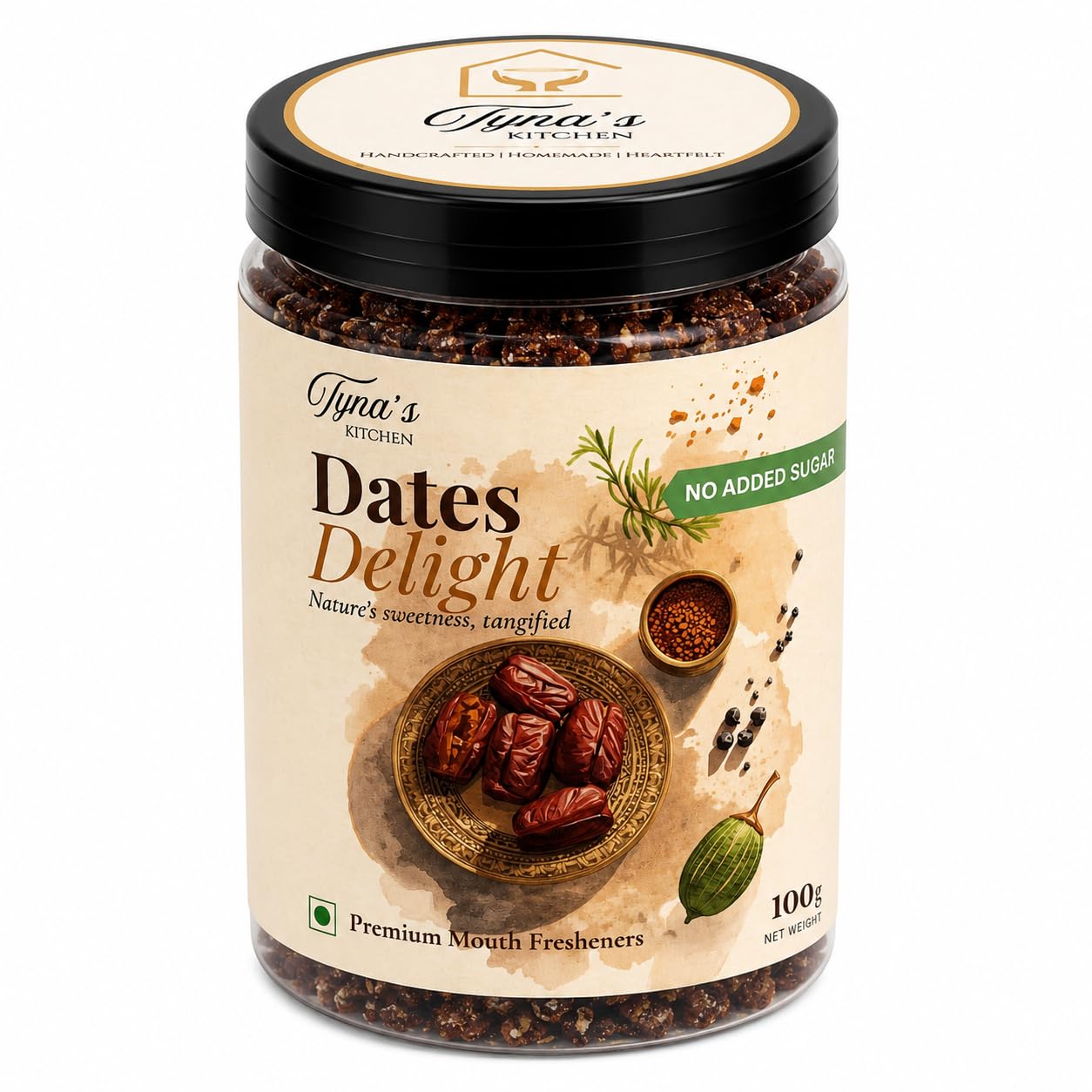 Tyna's Kitchen Dates Delight Premium Mouth Freshener (Mukhwas) | No Added Sugar | Tangy Dates with Amla & Chaat Masala | Handcrafted Sweet-&-Tangy Snack | Rich in Iron | 100g-image-49