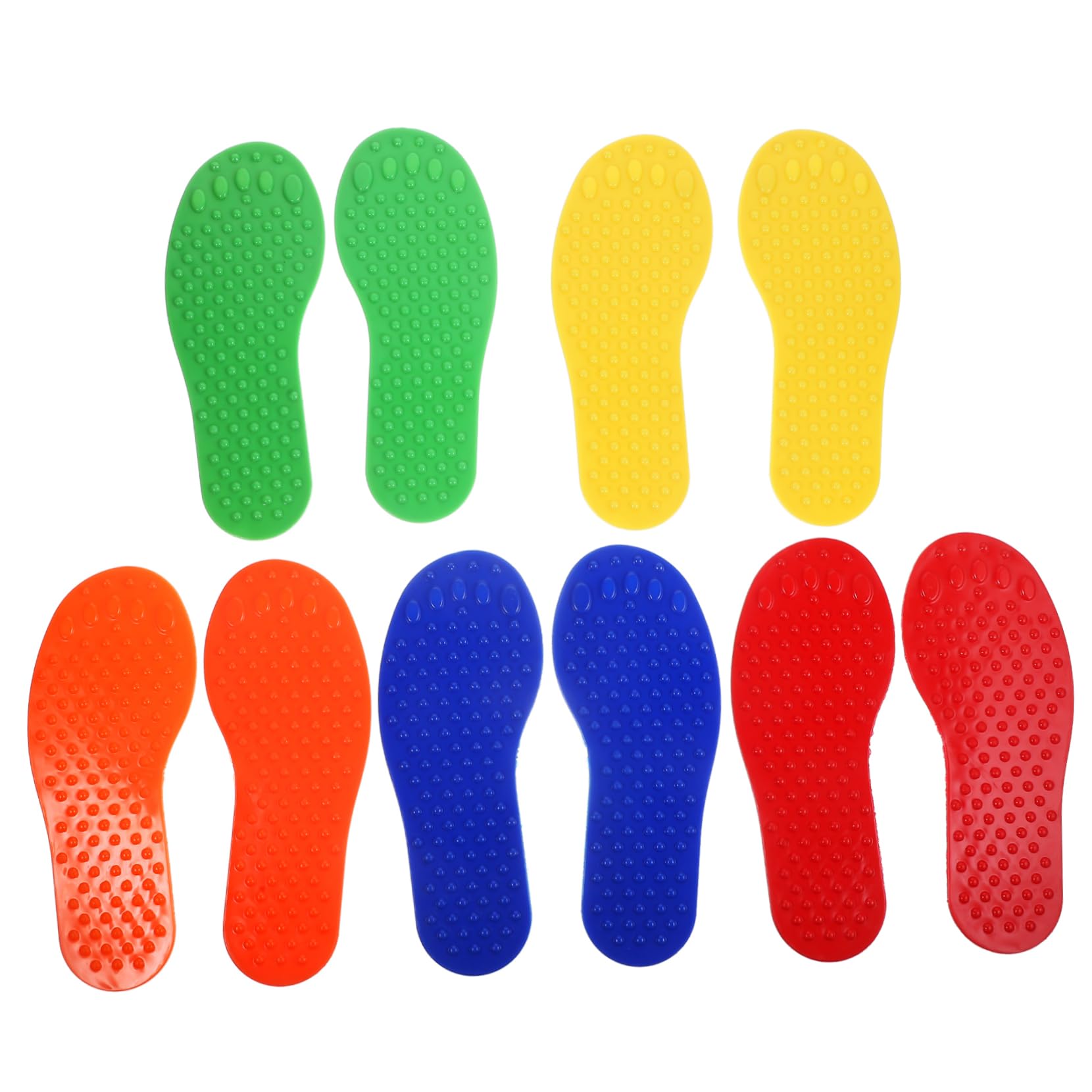 KOMBIUDA 10Pcs Colored Footprint Markers for Sports Training Durable Floor Dots for Football Tennis and Agility Drills Versatile Markers for Court and Activity Settings