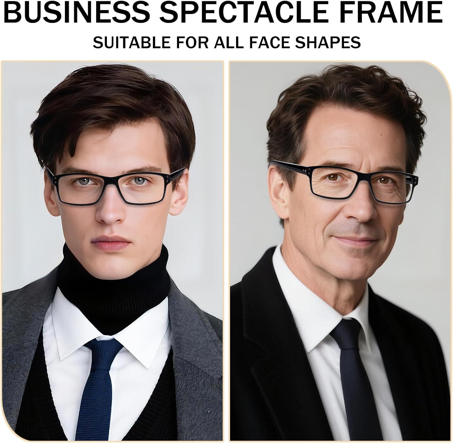 SIGVAN 5 Pack Reading Glasses Men Traditional Black Frames Readers for Men with Spring Loaded Hinges - Image 5