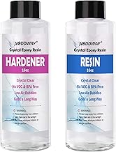 NODDWAY Crystal Clear Epoxy Resin,2 Part Epoxy Resin Clear,32OZ Crystal Clear Epoxy Resin for Crafts,Fast Cure Epoxy Resin for Coating, Casting,Table Top,Jewelry,Tumbler